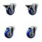 Service Caster 3.5'' Blue Poly Wheel Swivel Bolt Hole Caster Set with 2 Posi Lock Brakes, 4PK SCC-BH20S3514-PPUB-BLUE-PLB-2-S-2 - alternate 1